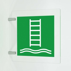 Scala d'imbarco in plex trasp a bandiera - E053