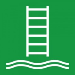 Scala d'imbarco in plex trasp a bandiera - E053