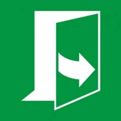 Tirare verso destra per aprire in plex trasp a bandiera - E057