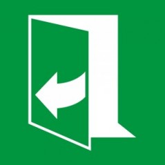 Tirare verso sinistra per aprire in plex trasp a bandiera - E058