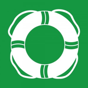 Mezzi di salvataggio in acqua in plex trasp a bandiera - E061