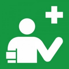 Soccorritore in plex trasp a bandiera - E064