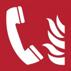 Telefono da usare in caso di incendio in plex trasp a bandiera - F006