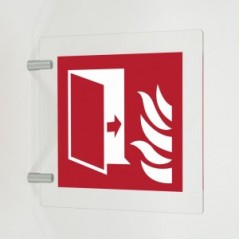 Porta tagliafuoco in plex trasp a bandiera - F007