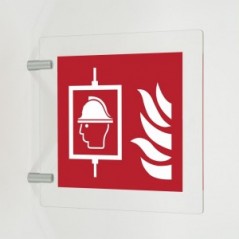 Ascensore antincendio in plex trasp a bandiera - F017