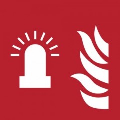 Luce lampeggiante allarme antincendio in plex trasp a bandiera - F018