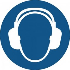 Indossare la cuffia antirumore in plex trasp a bandiera - M003