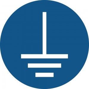 Messa a terra obbligatoria in plex trasp a bandiera - M005