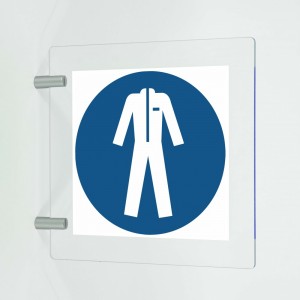 Indossare gli indumenti protettivi in plex trasp a bandiera - M010