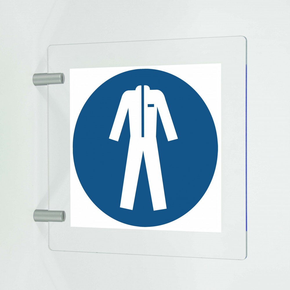 Indossare gli indumenti protettivi in plex trasp a bandiera - M010