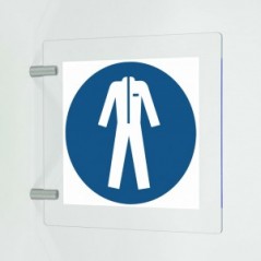 Indossare gli indumenti protettivi in plex trasp a bandiera - M010