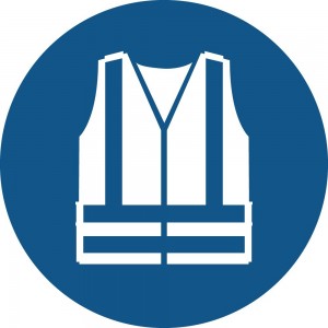 Gilet di sicurezza ad alta visibilità obbligatorio in plex trasp a bandiera - M015