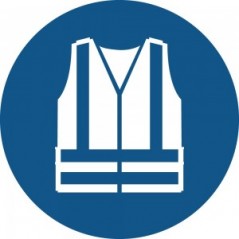 Gilet di sicurezza ad alta visibilità obbligatorio in plex trasp a bandiera - M015