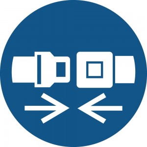 Agganciare la cintura di sicurezza in plex trasp a bandiera - M020