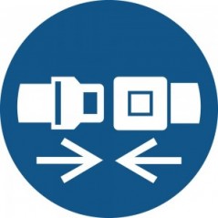 Agganciare la cintura di sicurezza in plex trasp a bandiera - M020