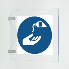 Usare una crema protettiva in plex trasp a bandiera - M022