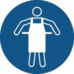 Usare un grembiule protettivo in plex trasp a bandiera - M026