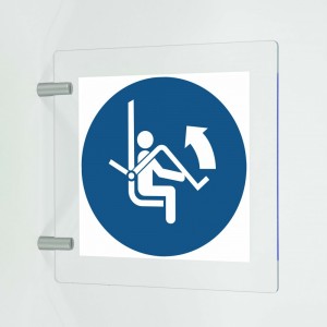 Aprire la sbarra di sicurezza della seggiovia in plex trasp a bandiera - M034