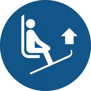 Sollevare le estremità degli sci in plex trasp a bandiera - M036