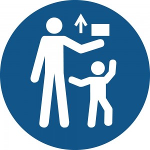 Tenere fuori dalla portata dei bambini in plex trasp a bandiera - M055