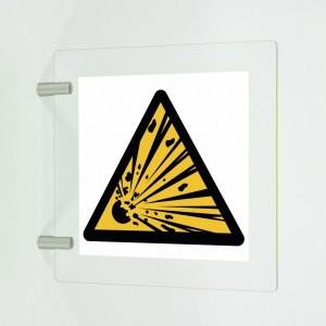 Materiali esplosivi in plex trasp a bandiera - W002