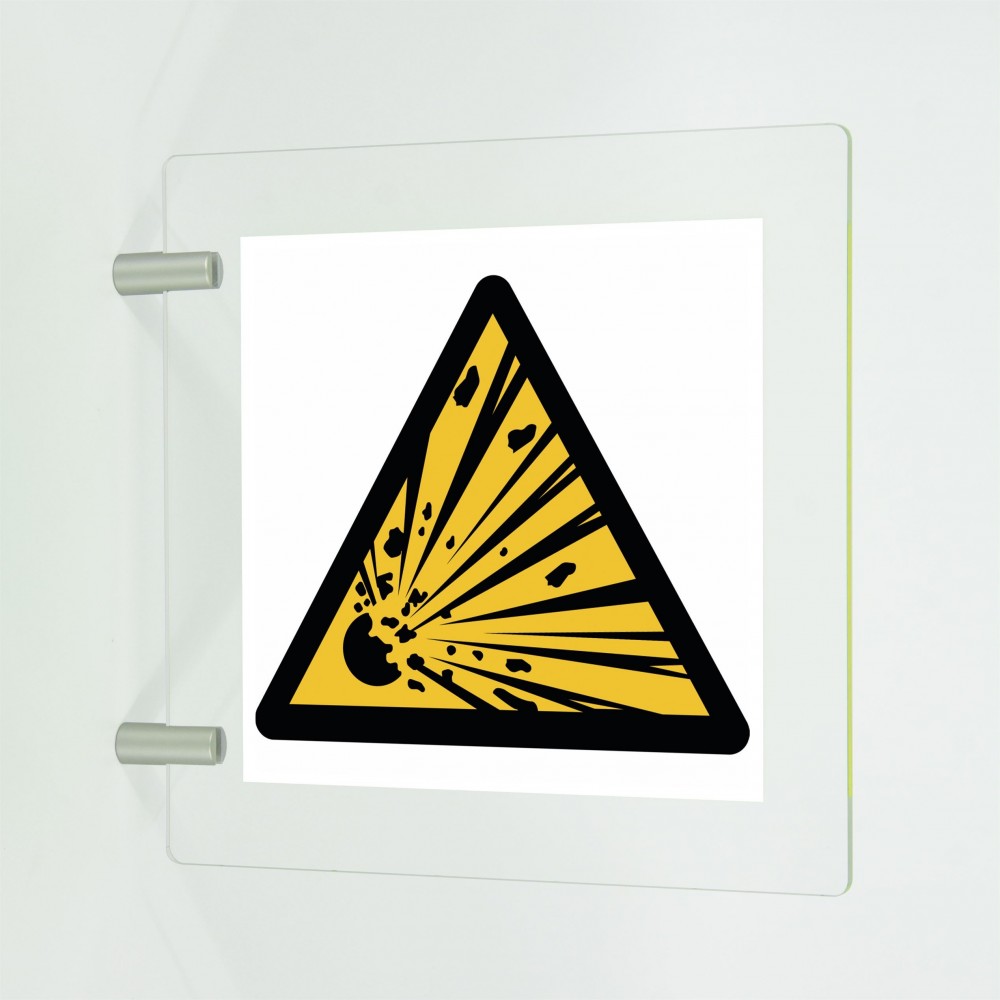 Materiali esplosivi in plex trasp a bandiera - W002