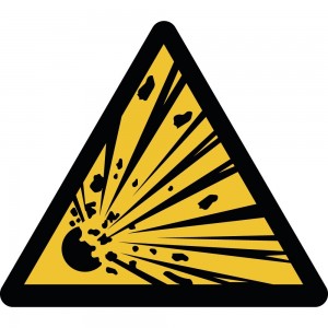 Materiali esplosivi in plex trasp a bandiera - W002