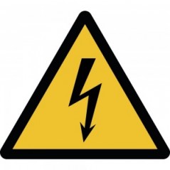 Pericolo elettrico in plex trasp a bandiera - W012