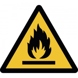 Materiali infiammabili in plex trasp a bandiera - W021