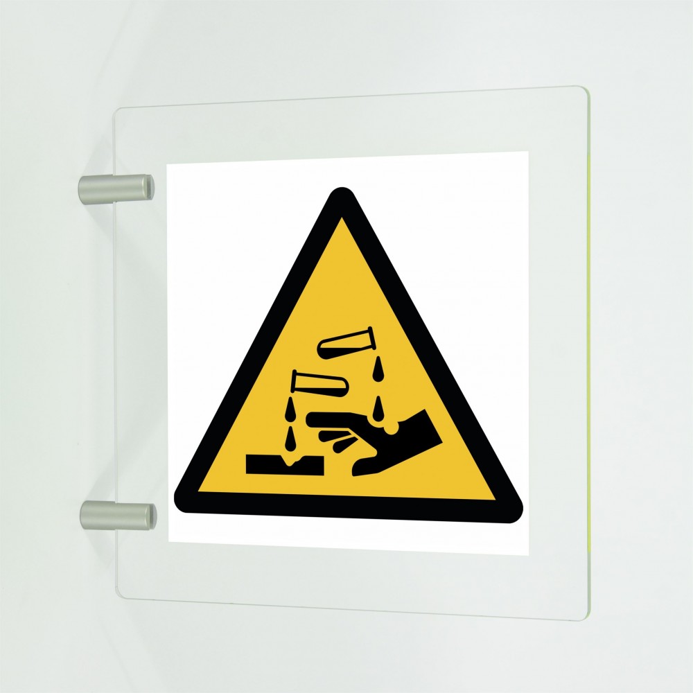 Sostanze corrosive in plex trasp a bandiera - W023