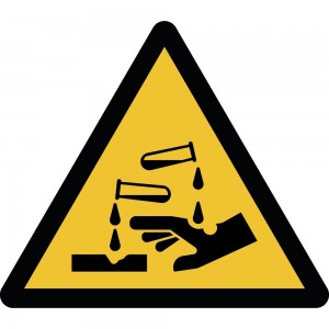 Sostanze corrosive in plex trasp a bandiera - W023