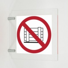 Vietato ostruire il passaggio in plex trasp a bandiera - P023