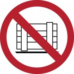 Vietato ostruire il passaggio in plex trasp a bandiera - P023