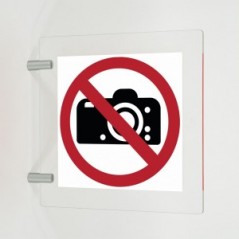 Divieto di fotografare in plex trasp a bandiera - P029