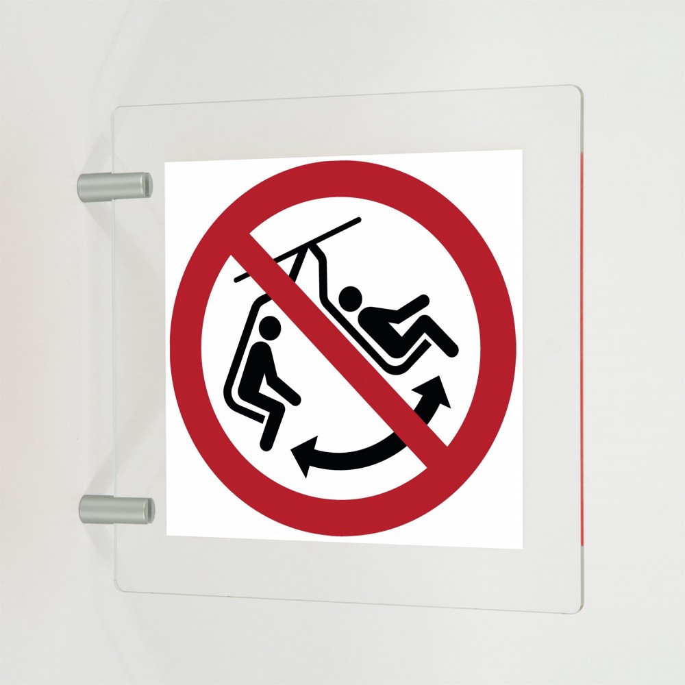 Vietato dondolare in plex trasp a bandiera - P038