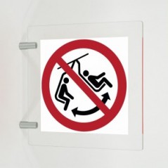 Vietato dondolare in plex trasp a bandiera - P038