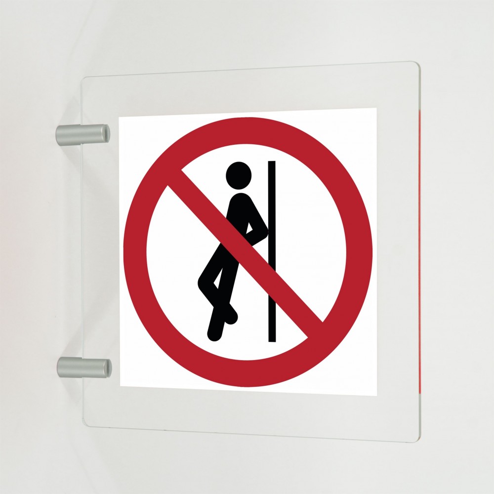 Vietato appoggiarsi in plex trasp a bandiera - P041