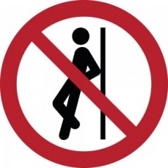 Vietato appoggiarsi in plex trasp a bandiera - P041