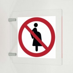 Vietato l'accesso alle donne in stato di gravidanza in plex trasp a bandiera - P042