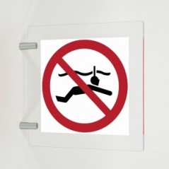 Divieto di snorkelling in plex trasp a bandiera - P050