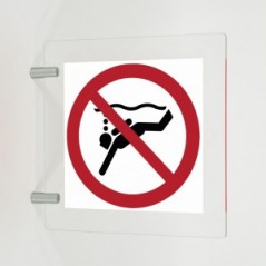Divieto di immersioni subacquee in plex trasp a bandiera - P051