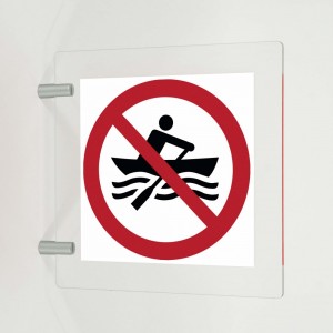 Divieto di mezzi ad azionamento manuale in plex trasp a bandiera - P055