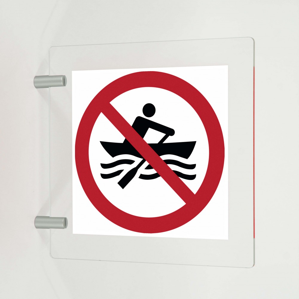 Divieto di mezzi ad azionamento manuale in plex trasp a bandiera - P055