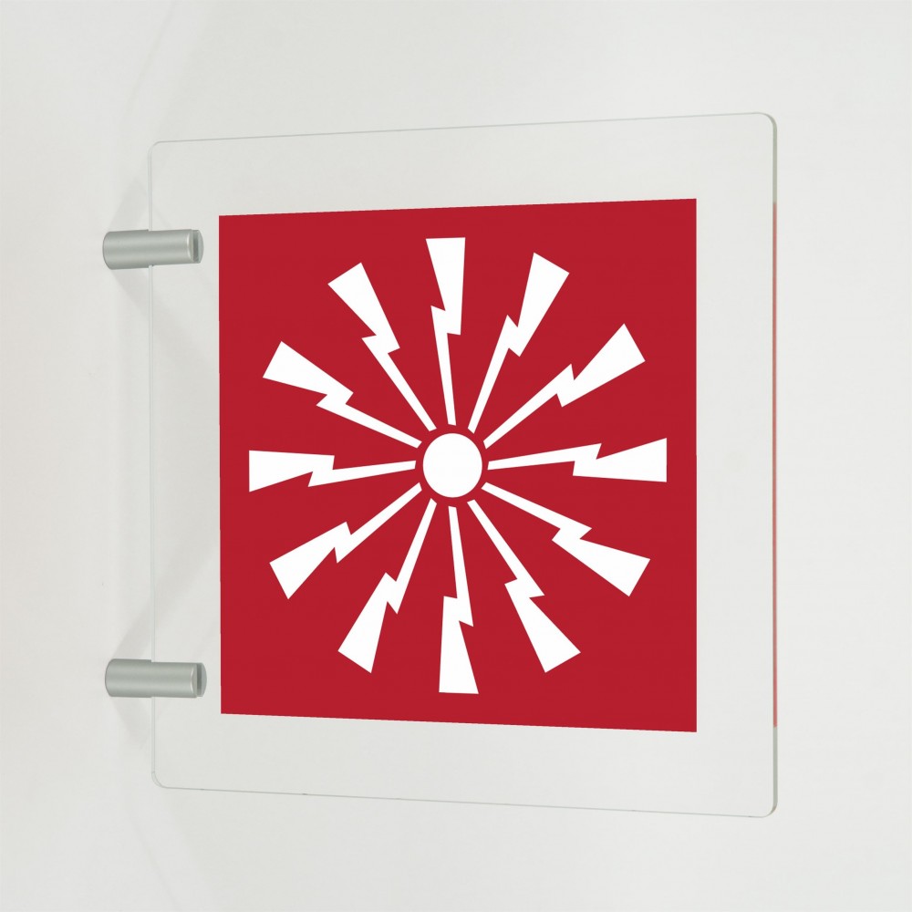 Allarme antincendio in plexiglass trasparente a bandiera