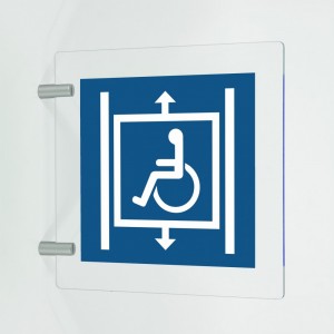 Ascensore accessibile alle sedie a rotelle in plexiglass trasparente a bandiera