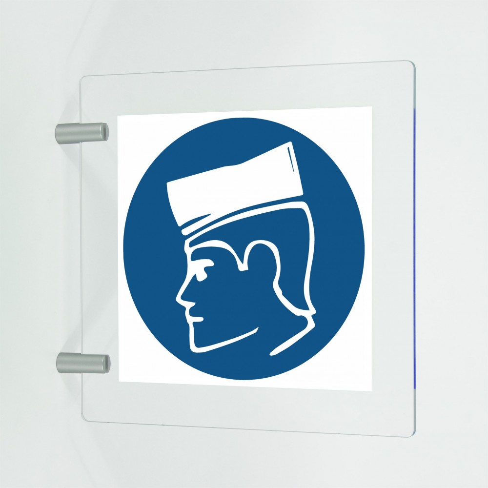 Berretto obbligatorio in plexiglass trasparente a bandiera