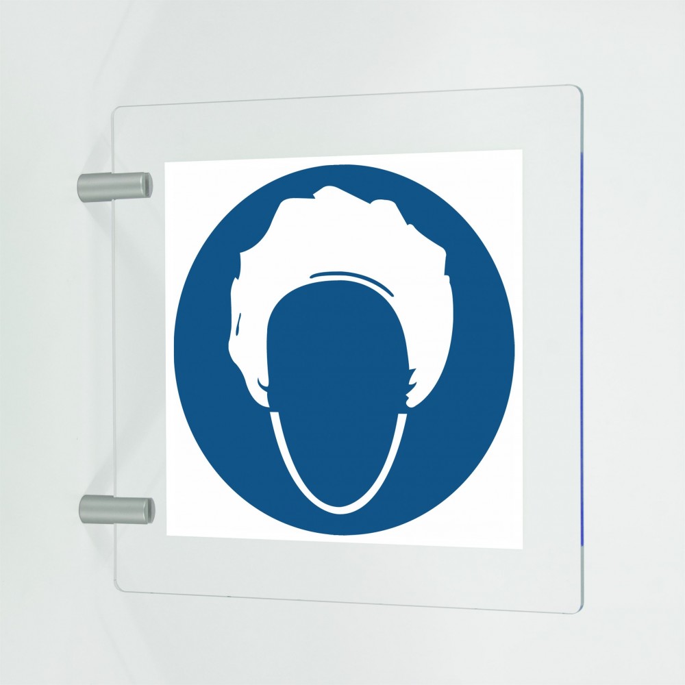 Cuffia racchiudi capelli obbligatoria in plexiglass trasparente a bandiera