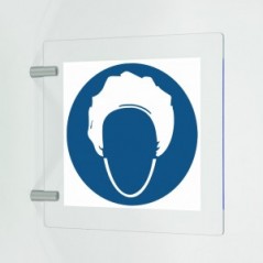 Cuffia racchiudi capelli obbligatoria in plexiglass trasparente a bandiera