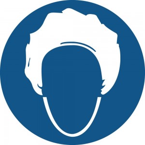 Cuffia racchiudi capelli obbligatoria in plexiglass trasparente a bandiera