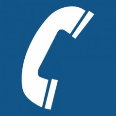 Telefono in plexiglass trasparente a bandiera